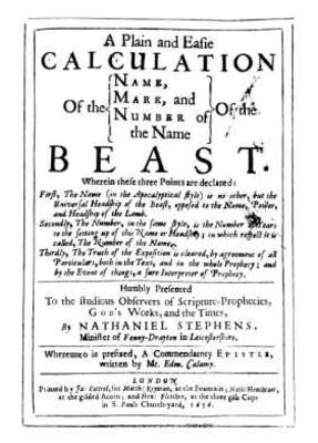 A Plain and Easie Calculation of the Name, Mark, and Number of the Name of the Beast