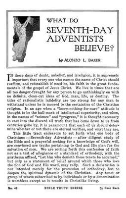 What do Seventh-day Adventists believe?