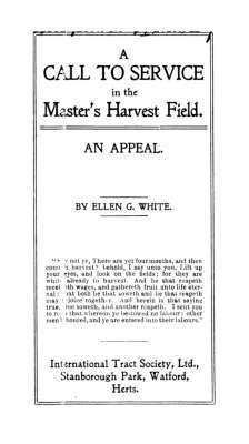 A call to service in the master's harvest field