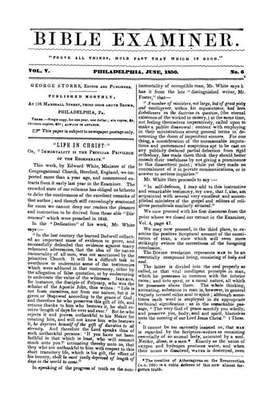 Bible Examiner | June 1, 1850