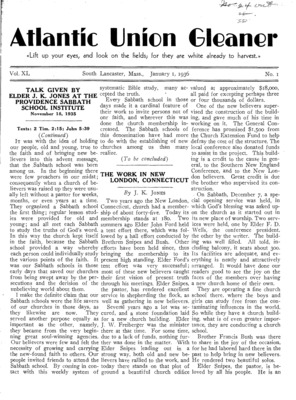 Atlantic Union Gleaner | January 1, 1936