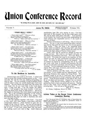 Union Conference Record | June 15, 1902