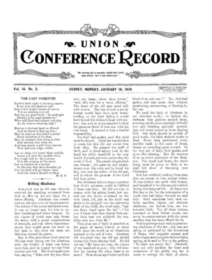 Union Conference Record | January 10, 1910