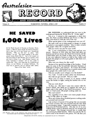 Australasian Record and Advent World Survey | April 8, 1957