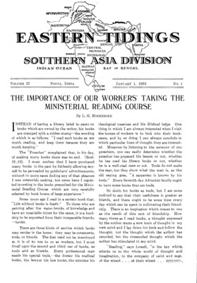 Eastern Tidings | January 1, 1932