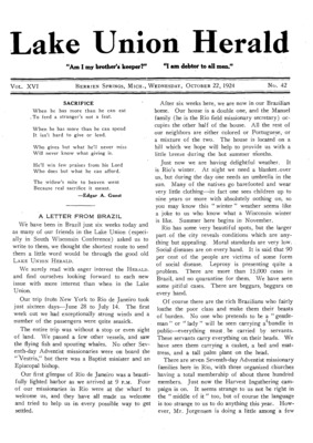 Lake Union Herald | October 22, 1924