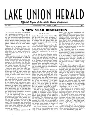 Lake Union Herald | January 1, 1952