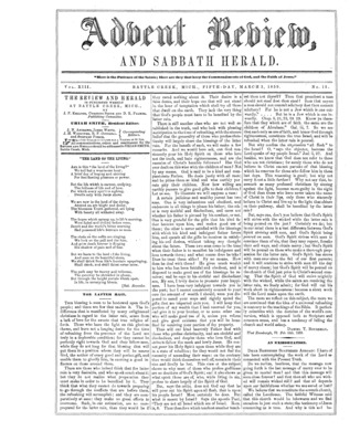 Advent Review, and Sabbath Herald | March 3, 1859