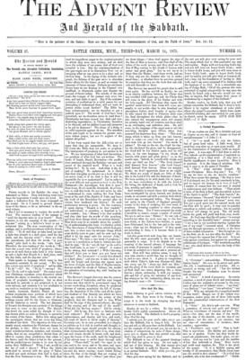Advent Review and Herald of the Sabbath | March 14, 1871