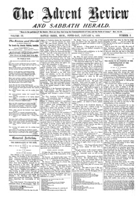 Advent Review and Sabbath Herald | January 9, 1879