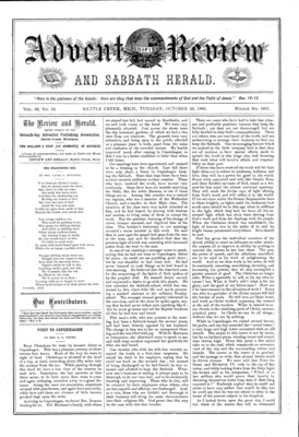 Advent Review, and Sabbath Herald | October 26, 1886