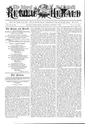 Advent Review and Sabbath Herald | October 1, 1889