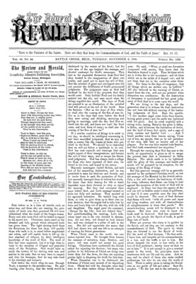 Advent Review and Sabbath Herald | November 5, 1889