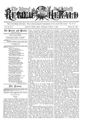 Advent Review and Sabbath Herald | March 1, 1892