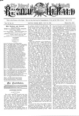 Advent Review and Sabbath Herald | May 28, 1895