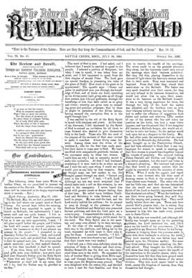 Advent Review and Sabbath Herald | July 30, 1895