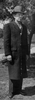 Charles A. Burman in overcoat