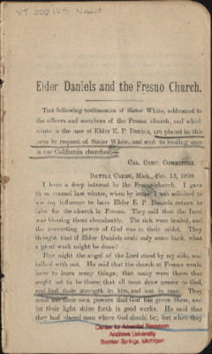 Elder Daniels and the Fresno Church