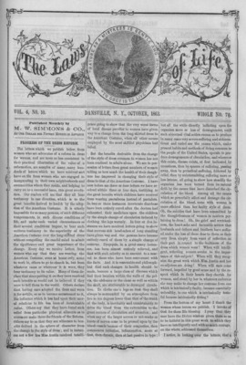 The Laws of Life | October 0, 1863