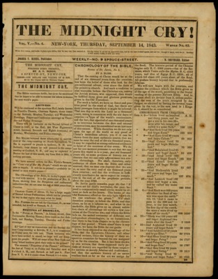 The Midnight Cry! | September 14, 1843
