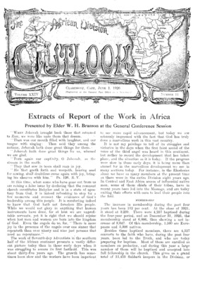 The African Division Outlook | June 1, 1926