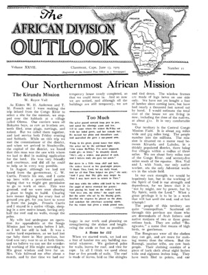 The African Division Outlook | June 13, 1929
