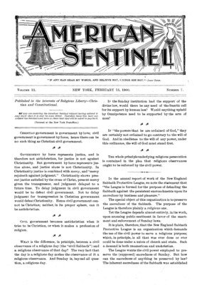 American Sentinel | February 15, 1900