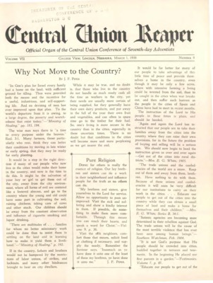 The Central Union Reaper | March 1, 1938
