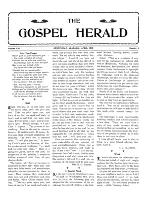 The Gospel Herald | April 1, 1912