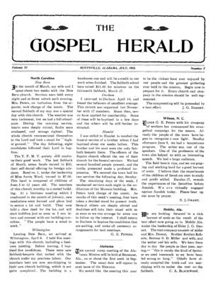 The Gospel Herald | July 1, 1915