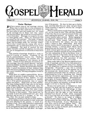 The Gospel Herald | June 1, 1921