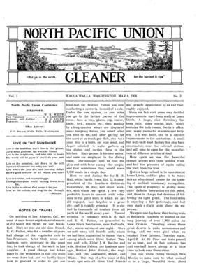 North Pacific Union Gleaner | May 6, 1908