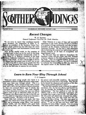Southern Tidings | January 1, 1936