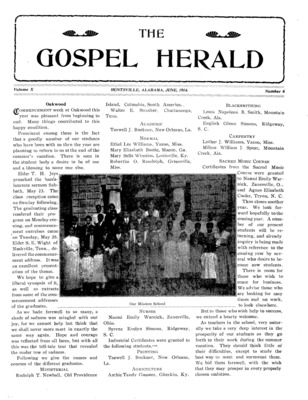 The Gospel Herald | June 1, 1914