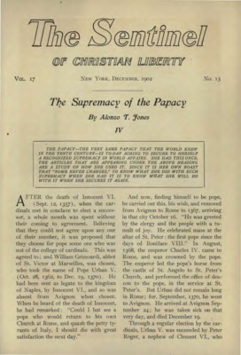 The Sentinel of Christian Liberty | December 1, 1902