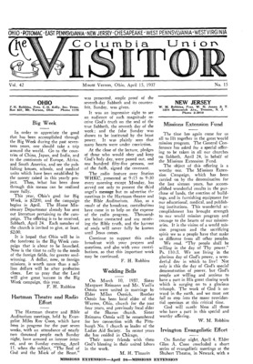 Columbia Union Visitor | April 15, 1937