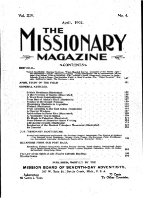 The Missionary Magazine | April 1, 1902