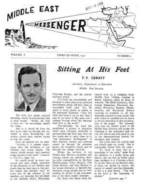 Middle East Messenger | July 1, 1952