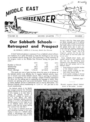 Middle East Messenger | April 1, 1954
