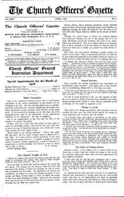 The Church Officers' Gazette | April 1, 1926