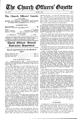 The Church Officers' Gazette | April 1, 1930