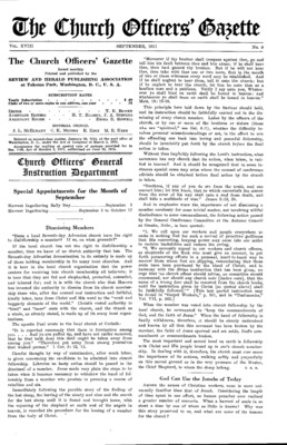 The Church Officers' Gazette | September 1, 1931