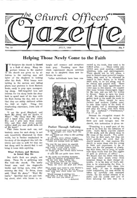 The Church Officers' Gazette | July 1, 1936