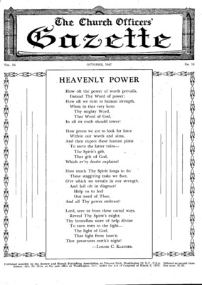 The Church Officers' Gazette | October 1, 1947