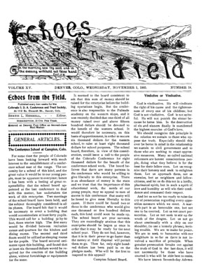 Echos from the Field | November 1, 1905