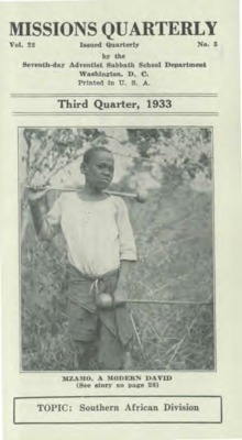 Missions Quarterly | July 1, 1933