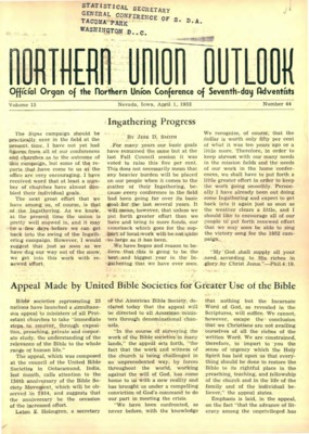 Northern Union Outlook | April 1, 1952