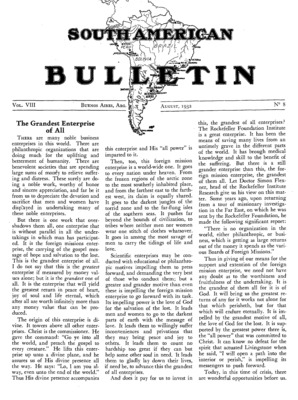South American Bulletin | August 1, 1932