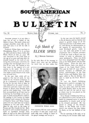 South American Bulletin | October 1, 1935