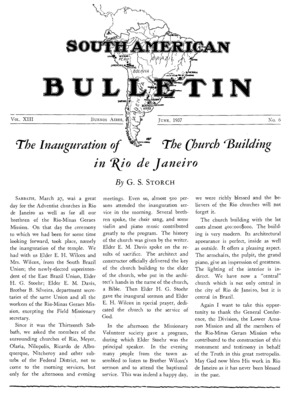 South American Bulletin | June 1, 1937